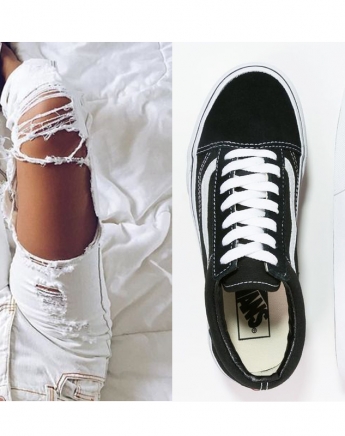 How I wear the instagram star white ripped jeans in Athens